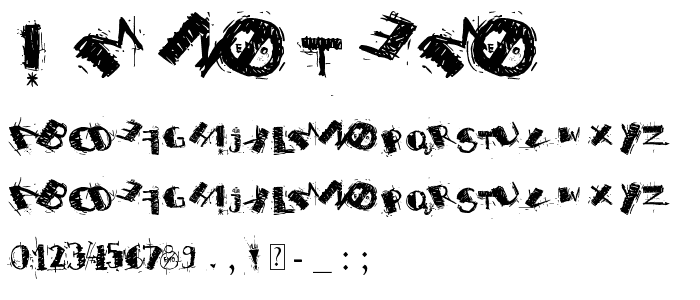 I_M NOT EMO font